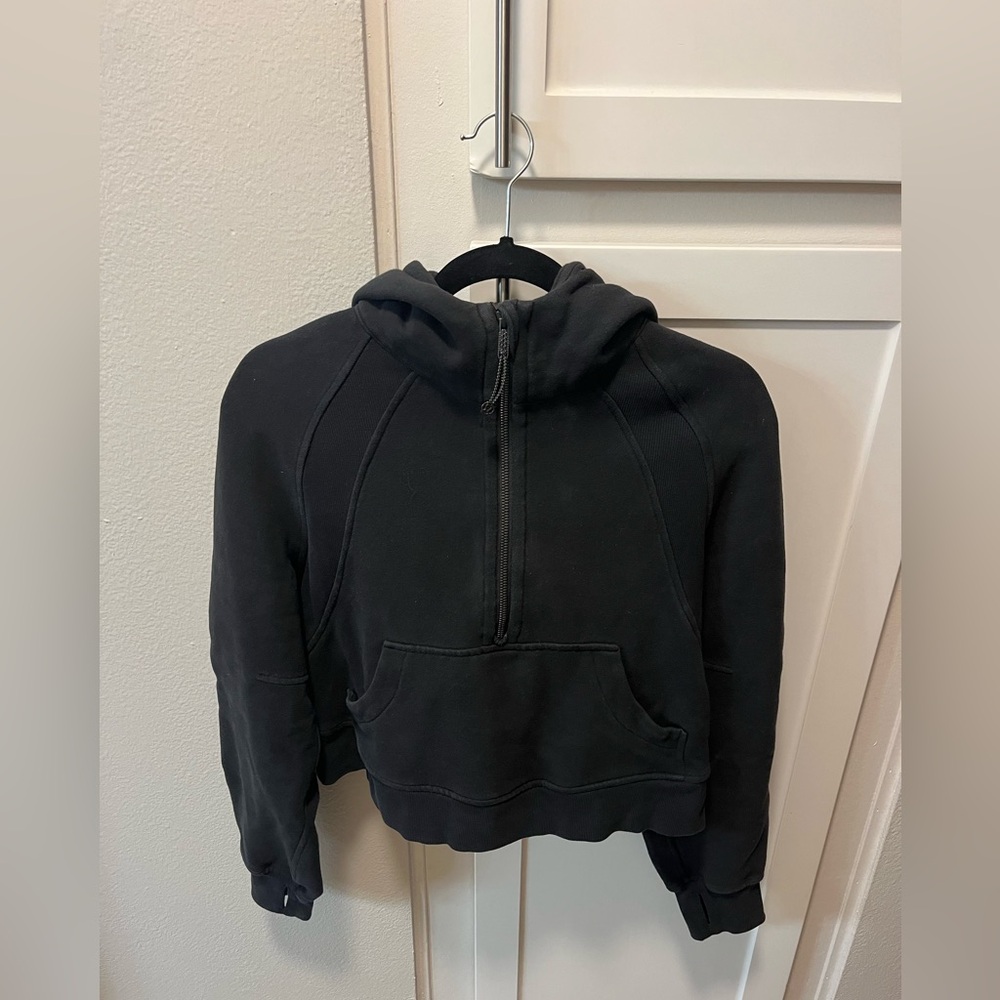 Lululemon Scuba Oversized Half-Zip Hoodie, Black, Size XS/S